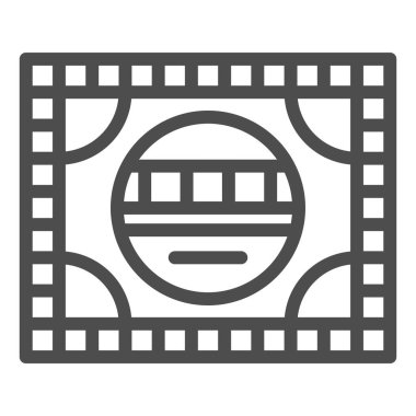 tablo çizgisi simgesi, monitörler ve TV konsepti, beyaz arkaplandaki elektronik yapılandırma vektör işareti, mobil konsept ve web tasarımı için taslak biçim simgesi. Vektör grafikleri.