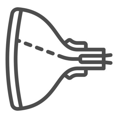 Kineskop çizgisi simgesi, monitörler ve TV konsepti, beyaz arka planda katot ışınlı tüp vektör işareti, mobil konsept ve web tasarımı için taslak biçimi simgesi. Vektör grafikleri.