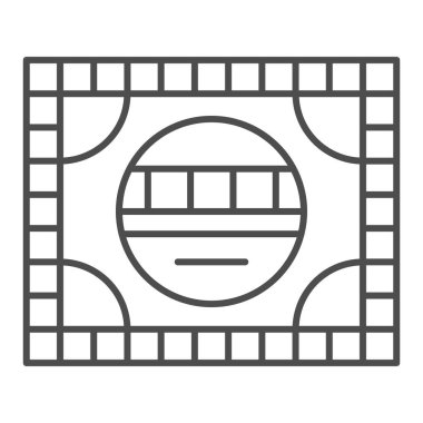 tablo ince çizgi simgesi, monitörler ve TV konsepti, beyaz arkaplanda elektronik yapılandırma vektör işareti, mobil konsept ve web tasarımı için taslak biçim simgesi. Vektör grafikleri.