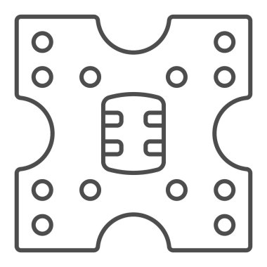 Televizyon duvarı, ince çizgi ikonu, TV aksesuarları konsepti, beyaz arkaplanda televizyon duvarı vektör belirleme tabelası, mobil konsept ve web tasarımı için taslak stil ikonu. Vektör grafikleri.