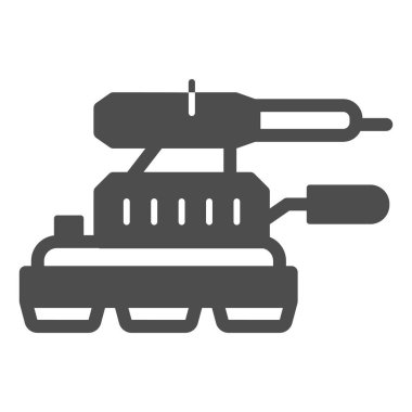 Öğütücü makine katı simgesi, inşaat araçları kavramı, beyaz arka planda açı öğütücü vektör işareti, mobil konsept ve web tasarımı için glyph tarzı simge. Vektör grafikleri.