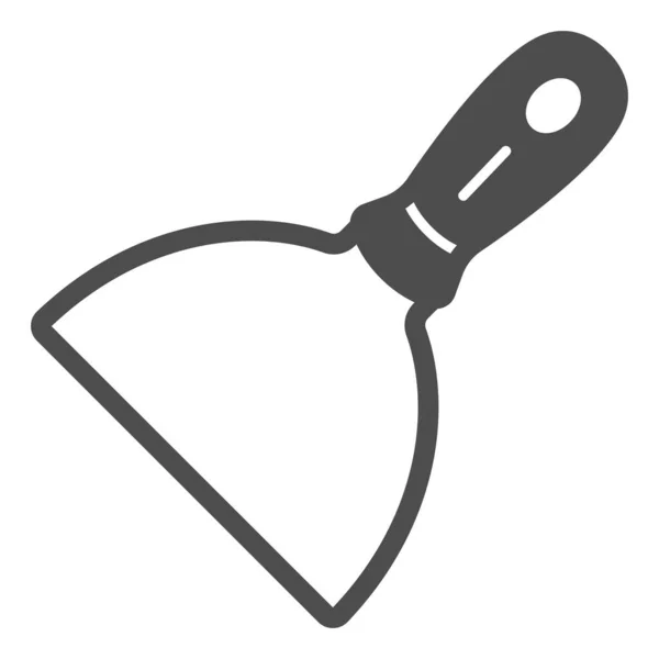 Spatula实心图标，施工工具概念，白色背景上的构建spatula工具向量符号，移动概念和网页设计的字形图标。矢量图形. — 图库矢量图片