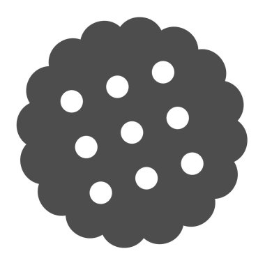 Kraker katı ikon, İngiliz kahvaltısı kavramı, beyaz arka planda kurabiye vektör işareti, mobil konsept ve web tasarımı için kraker kabartma tarzı. Vektör grafikleri.