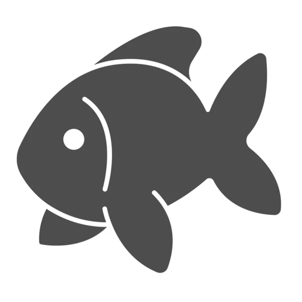 Poissons, poissons rouges, poissons tropicaux d'aquarium icône solide, concept de vie marine, signe vecteur de carpe sur fond blanc, icône de style glyphe pour concept mobile et conception web. Graphiques vectoriels. — Image vectorielle