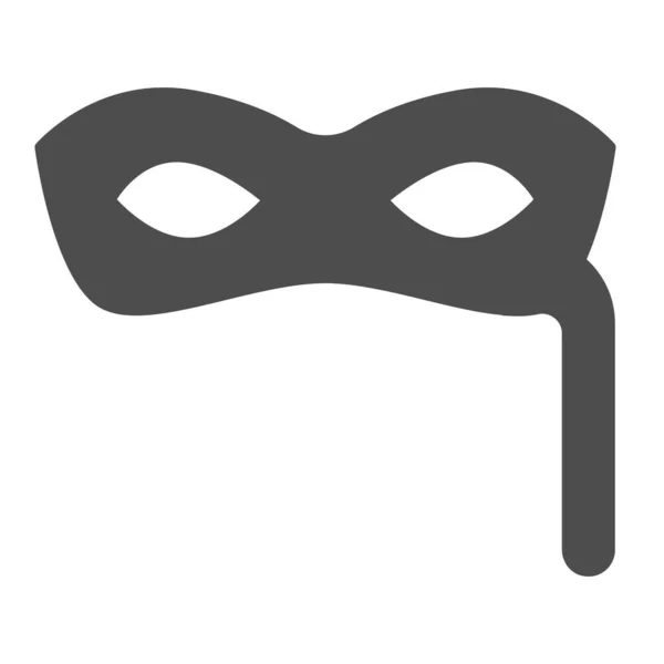 Incognito, ανώνυμο festival mask solid icon, masquerade concept, venetian masquerade vector sign σε λευκό φόντο, glyph style icon για mobile concept και web design. Διανυσματικά γραφικά. — Διανυσματικό Αρχείο