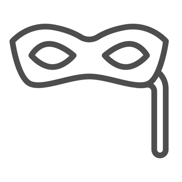 Incognito, ανώνυμη festival mask line icon, masquerade concept, venetian masquerade vector sign on white background, περίγραμμα style icon για mobile concept και web design. Διανυσματικά γραφικά. — Διανυσματικό Αρχείο