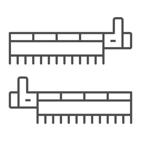 PCI controlador de comunicaciones simples icono de línea delgada, concepto de electrónica, señal de vector de controlador de PC en fondo blanco, icono de estilo de esquema para el concepto móvil y el diseño web. Gráficos vectoriales. — Vector de stock