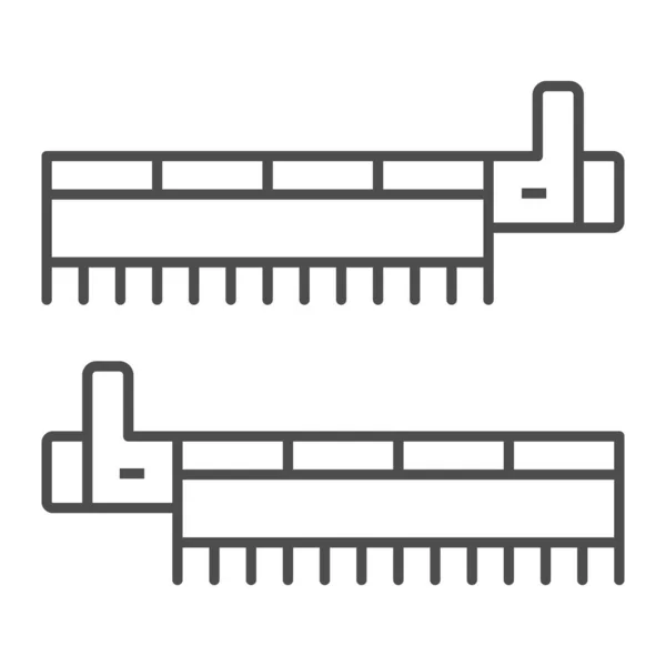 PCI simple communications controller thin line icon, electronics concept, pci controller vector sign on white background, outline style icon for mobile concept and web design. Vector graphics. — Stock Vector