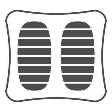 Kızarmış mürekkep balığı katı ikonu, Asya yemeği kavramı, beyaz arka planda Japon kızarmış ikayaki vektör işareti, mobil konsept ve web tasarımı için glifli simge. Vektör grafikleri.