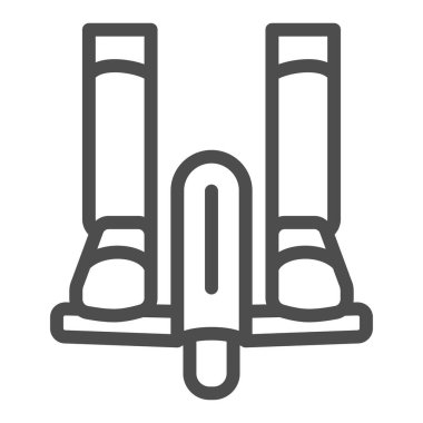 Tek tekerlekli bisiklet çizgisi ikonu, elektrik taşıma konsepti, beyaz arka planda tek tekerlekli vektör işareti, mobil konsept ve web tasarımı için taslak biçimi simgesi. Vektör grafikleri.