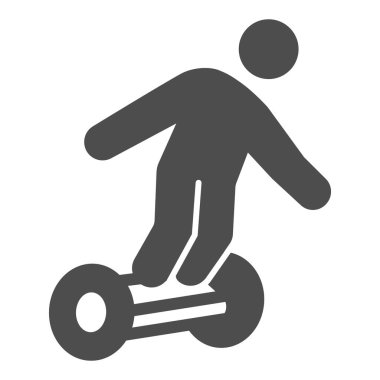 Erkek jimnastik tahtası katı ikonu, elektrik taşıma konsepti, beyaz arka planda jiroskoper vektör işareti, mobil konsept ve web tasarımı için glyph tarzı simge. Vektör grafikleri.