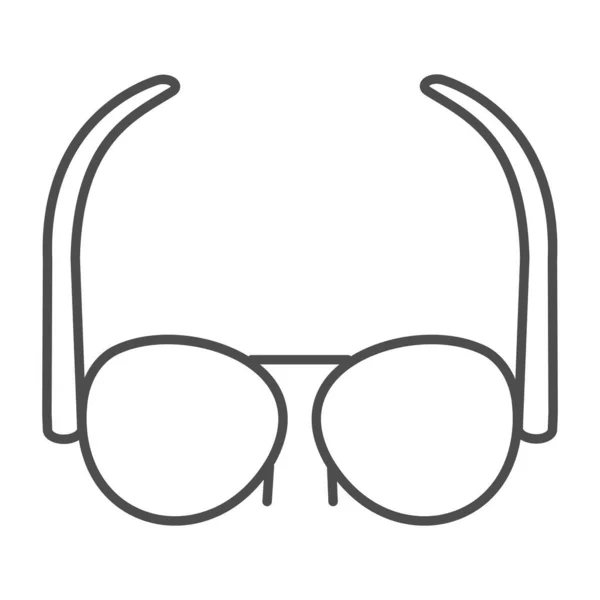 Gafas con marco original icono de línea delgada, concepto de oftalmología, anteojos, signo de vector gafas sobre fondo blanco, icono de estilo de esquema para concepto móvil y diseño web. Gráficos vectoriales. — Archivo Imágenes Vectoriales