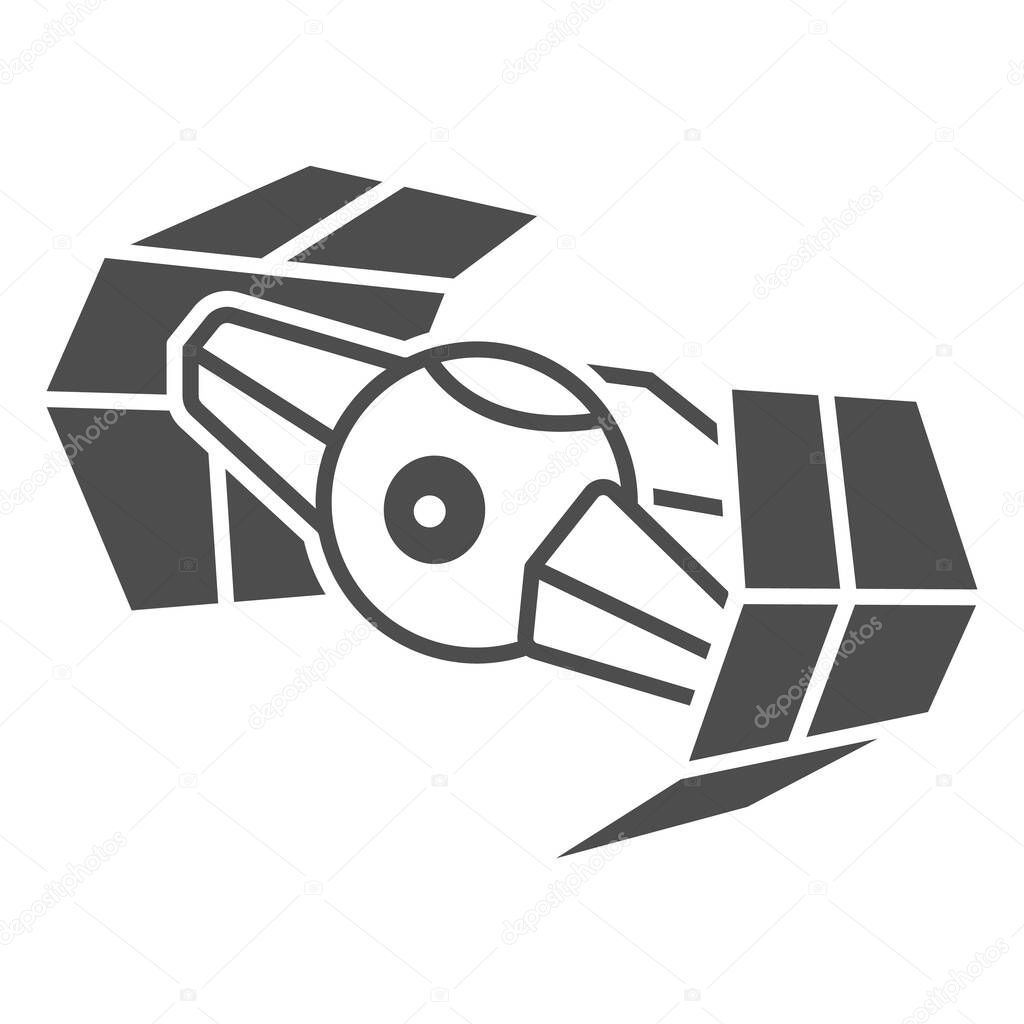 TIE Fighter advanced x1 solid icon, star wars concept, imperial starfighter vector sign on white background, glyph style icon for mobile concept and web design. Vector graphics
