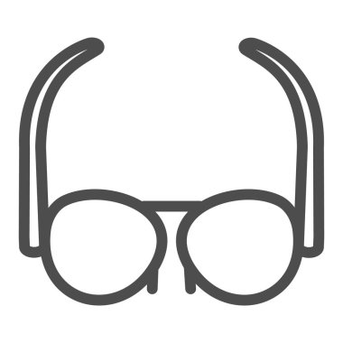 Orijinal çerçeve çizgisi ikonu, optalmoloji konsepti, gözlük, beyaz arka planda gözlük vektör işareti, mobil konsept ve web tasarımı için taslak tarzı ikonu olan gözlük. Vektör grafikleri.