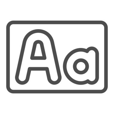 Büyük ve küçük harf a, büyük ve küçük harf a, büyük ve küçük harf çizgi çizgi simgesi, harf kavramı, beyaz arkaplan üzerindeki alfabe vektör işareti, mobil konsept ve web tasarımı için taslak biçimi simgesi. Vektör grafikleri.