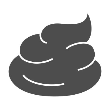 Katı kahve ikonu, yiyecek ve içecek konsepti için krem şanti, beyaz arka planda köpük vektör işareti, mobil konsept ve web tasarımı için glyph tarzı simge. Vektör grafikleri.