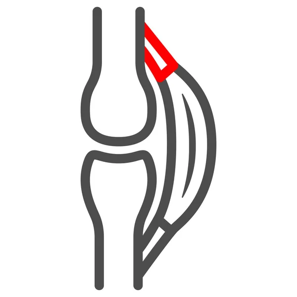 Gerilmiş tendon çizgisi ikonu, vücut ağrısı konsepti, beyaz arka planda gerginlik vektör işareti, mobil konsept ve web tasarımı için taslak biçimi simgesi. Vektör grafikleri. — Stok Vektör