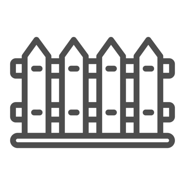 Ikona dřevěného plotu, koncept zahrádkářství, zahradní blednutí vektorové znamení na bílém pozadí, obrysová ikona pro mobilní koncept a web design. Vektorová grafika. — Stockový vektor