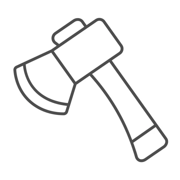 Ferramenta Ax, ícone de linha fina hatchet, conceito de jardinagem, sinal de vetor de machado no fundo branco, ícone de estilo de contorno para conceito móvel e web design. Gráficos vetoriais. — Vetor de Stock