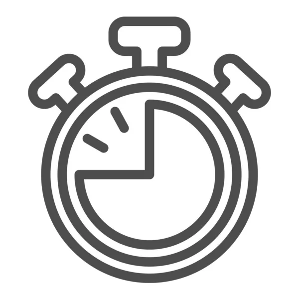 Cronometro con pulsanti, 45 secondi, timer, icona della linea del cronometro, concetto di tempo, segno vettoriale dell'orologio su sfondo bianco, icona dello stile di contorno per il concetto mobile e il web design. Grafica vettoriale. — Vettoriale Stock