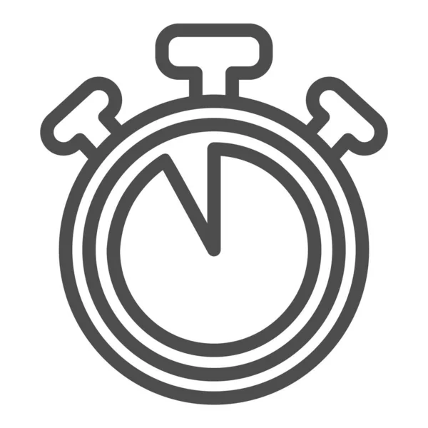 Cronómetro con botones, 55 segundos, temporizador, icono de línea de cronómetro, concepto de tiempo, signo de vector de reloj sobre fondo blanco, icono de estilo de esquema para el concepto móvil y el diseño web. Gráficos vectoriales. — Archivo Imágenes Vectoriales