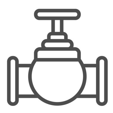 Musluk hattı ikonu, petrol endüstrisi konsepti, yakıt, gaz, benzin, beyaz arka planda boru vektör işareti, mobil konsept ve web tasarımı için tasarım tasarımı için taslak tarzı ikonu olan petrol boru hattı. Vektör grafikleri.