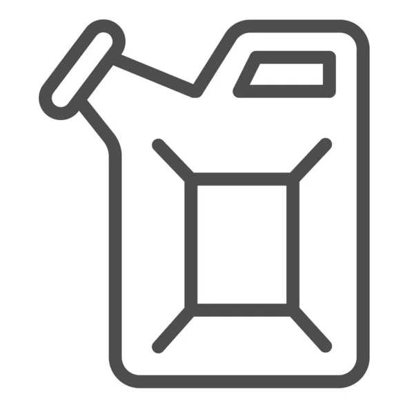 Vasilha, gasolina, combustível, óleo, ícone de linha jerrycan, conceito da indústria do petróleo, sinal de vetor de gasolina no fundo branco, ícone de estilo de contorno para o conceito móvel e web design. Gráficos vetoriais. — Vetor de Stock