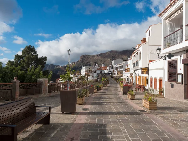 Tejeda Gran Canaria Wyspy Kanaryjskie Hiszpania Grudnia 2020 Główna Ulica — Zdjęcie stockowe
