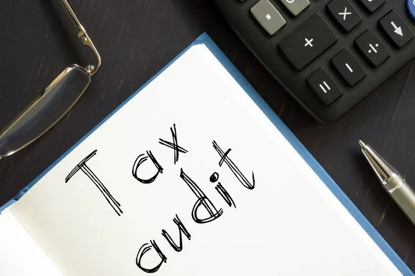 Tax audit is shown on the business photo using the text — Stock Photo, Image