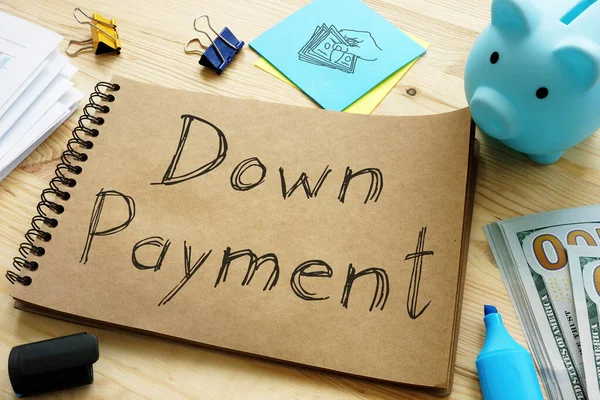 Down Payment is shown on the business photo using the text