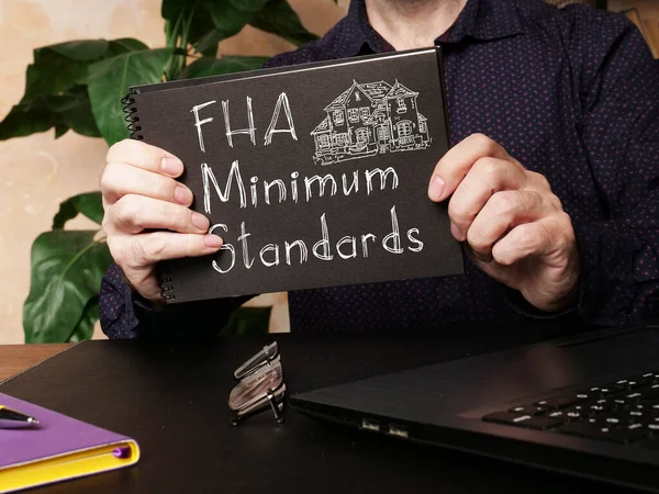 Fha Minimum Standards 텍스트를 사용하여 비즈니스 사진에 — 스톡 사진