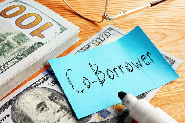 Borrower Shown Business Photo Using Text — Stock Photo, Image