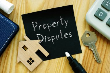 Property Disputes are shown on the photo using the text clipart