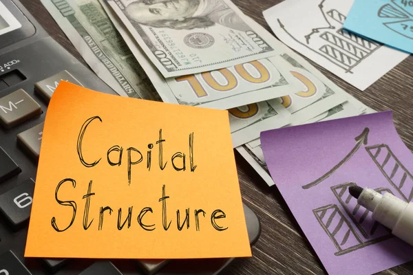 Структура капитала показана на бизнес-фотографии с использованием текста — стоковое фото