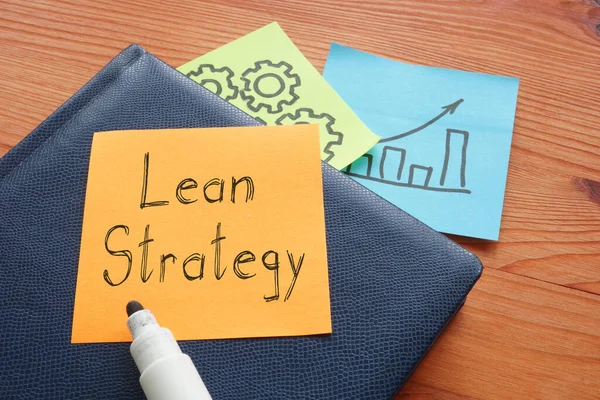 Lean Strategy wordt weergegeven op de zakelijke foto met behulp van de tekst — Stockfoto