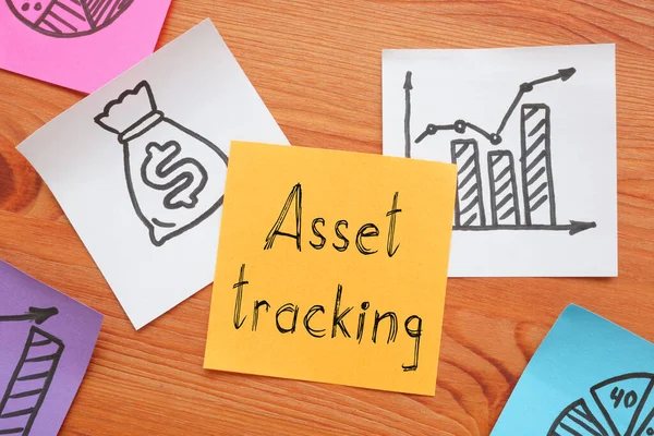 Asset Tracking Shown Business Photo Using Text — Φωτογραφία Αρχείου