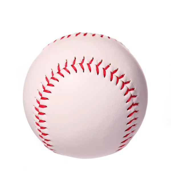 棒球上白色孤立。球与剪切路径 — 图库照片