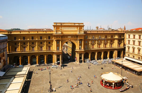 Piazza della Repubblica, Florencia, Italia — Foto de Stock