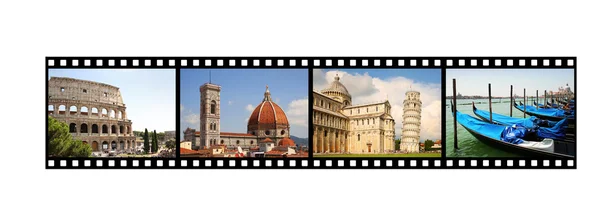 Film strip with Italian pictures — Stock Photo, Image