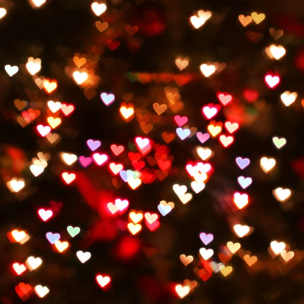 Heart bokeh background. Valentine's day background — Stock Photo, Image