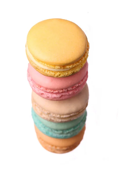 Macaron coloré isolé sur blanc — Photo