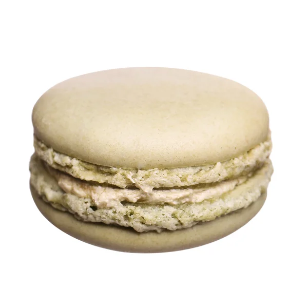 Macaron verde isolato su bianco — Foto Stock