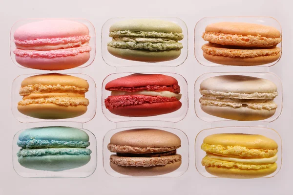 Collezione di macaroni francesi colorati — Foto Stock