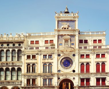 Saat Kulesi Venedik, İtalya. Torre dell Orologio