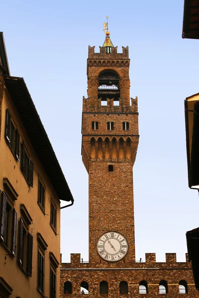 Tornet i palazzo vecchio, Florens, Italien — Stockfoto