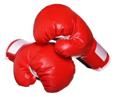 Boks eldivenleri beyaz üzerine izole