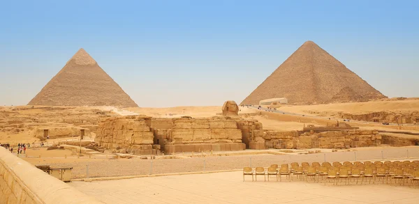 Πυραμίδες και η Σφήκα της Γκίζας. Αίγυπτος — Φωτογραφία Αρχείου