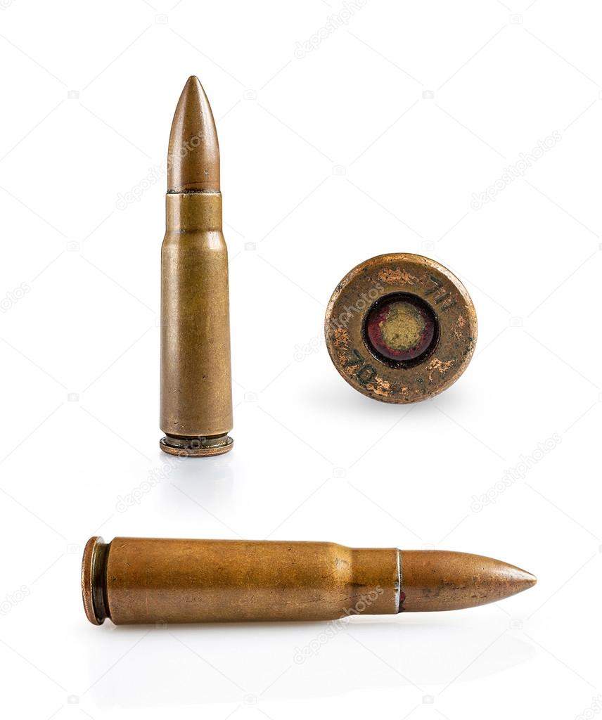 A set of rifle cartridges