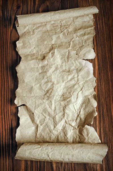 张古老的羊皮纸或展开的滚动 — 图库照片