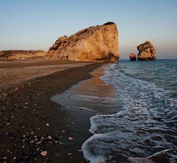 Coucher de soleil sur le rocher d'Aphrodite — Photo